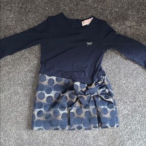 Lili Gaufrette Blue Dress 9 Months